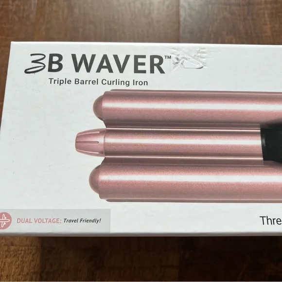 3B Waver The Beachwaver Curling Iron Pink Triple Barrel New  display picture 1